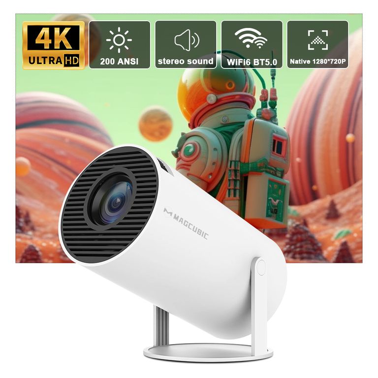 Mini Proyector Multimedia Portátil HY300 WiFi HDMI 4K Full HD 720P
