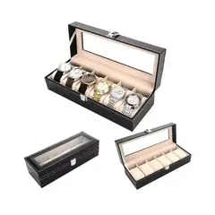 GENERICO - Porta relojes De 6 Relojes Estuche organizador Elegante