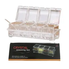 GENERICO - Organizador de condimentos 4 compartimientos con cuchara