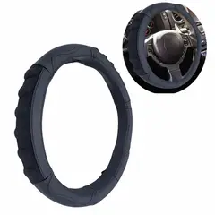 GENERICO - Cubre Volante Cuero M Auto Negro Ergonomico