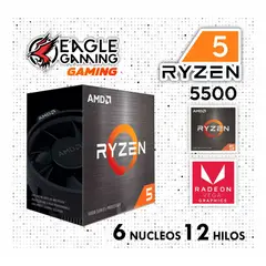 AMD - PROCESADOR RYZEN 5 5500, 3.60 / 4.20 GHZ,16MB L3,100-100000457BOX