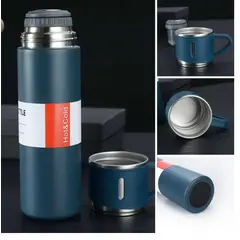 GENERICO - Termo para Viaje de Acero Inoxidable con 3 Tazas