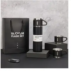 OEM - Termo para Viaje de Acero Inoxidable con 3 Tazas