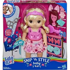 BABY ALIVE - Muñeca Peinados Magicos - Le crece el cabello