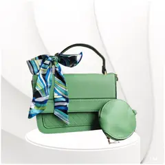 GENERICO - Cartera bolso elegante lazo con monedero cuero PU mujer