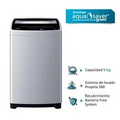 MABE - Lavadora Automática 9KG Gris LMAP9020WGBB0