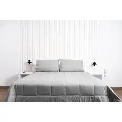 COBITEX HOME - Plumón gris hipoalergénico Queen cobitex 100 algodón