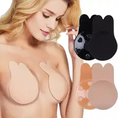 GENERICO - Brasier Invisible push Up orejas de conejo adhesivo para damas