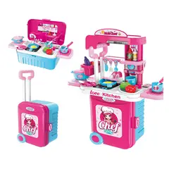 GENERICO - Juguete Set de Cocina 3 en 1 Maletín Kitchen