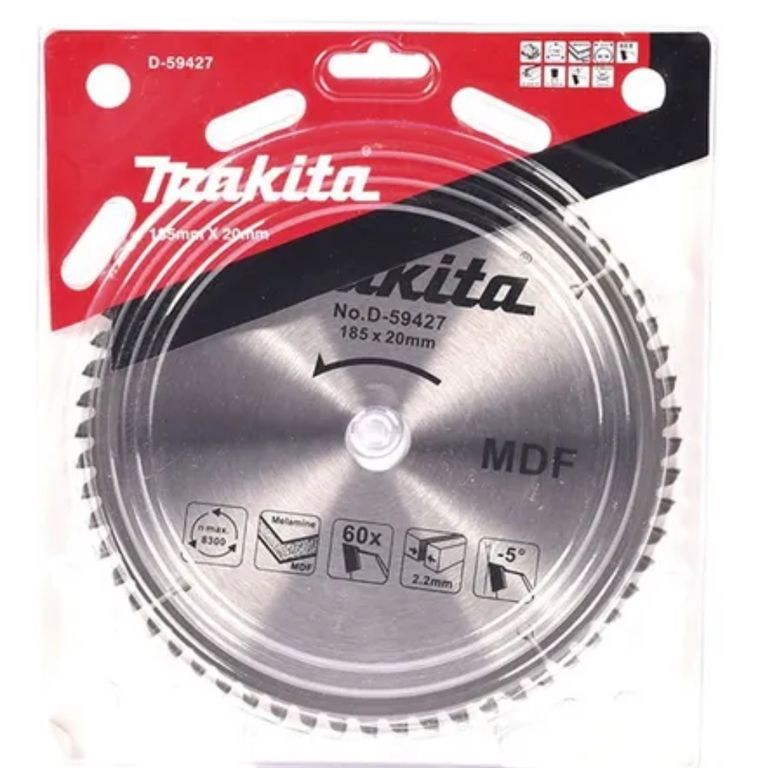 Disco Sierra Para Melamine y MDF 7.1/4" x 1" 60 D. D-59427 - Gris