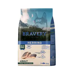 BRAVERY - Alimento Herring Adulto Raza Mediana y Grande 4Kg