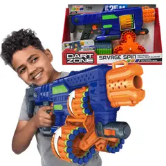 DART ZONE - Lanzador de Dardos Savage Spin Blaster Motorizado
