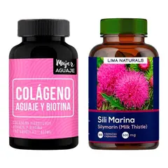LIMA NATURALS - Colágeno, Aguaje & Biotina 100 Cápsulas + Silimarina 100 Cápsulas