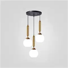 GENERICO - Lámpara colgante 3 bolas de cristales