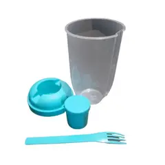 GENERICO - 2 PORTA ENSALADA CON CONTENEDOR PARA ALIÑO color varon