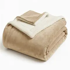 GENERICO - FRAZADA MANTA CARNERO SHERPA DOBLE CARA QUEEN