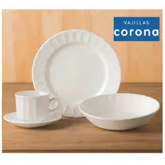 CORONA - Juego de Vajilla Caribe 16 Piezas