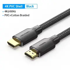 VENTION - Cable Hdmi 2.0 Premium Nylon 4k@60hz Gamer (3m) Tv Pc