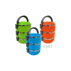 GENERICO - Lonchera térmica acero almuerzo-refrigerio-colegiotaper3 niveles