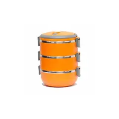 GENERICO - Lonchera térmica acero almuerzo-refrigerio-colegiotaper3 niveles