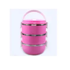 GENERICO - Lonchera térmica acero almuerzo-refrigerio-colegiotaper3 niveles