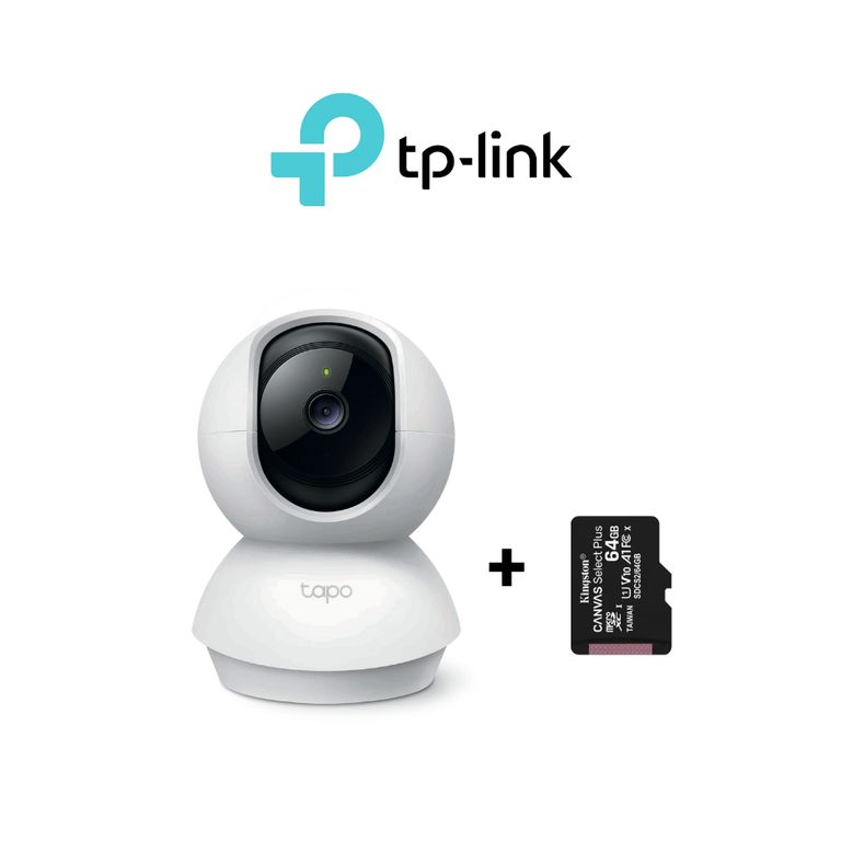 Cámara de seguridad para interiores Full-HD Tapo-C200 - Tp-Link + SD 64 GB