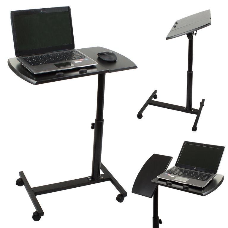 Mesa Para Laptop Soporte Plegable Ajustable Graduable Movil con Ruedas