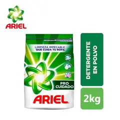 ARIEL - Detergente en polvo 2 kilos Pro Cuidado