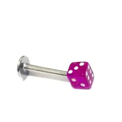 GENERICO - Piercing dado helix labret lóbulo tragus fucsia