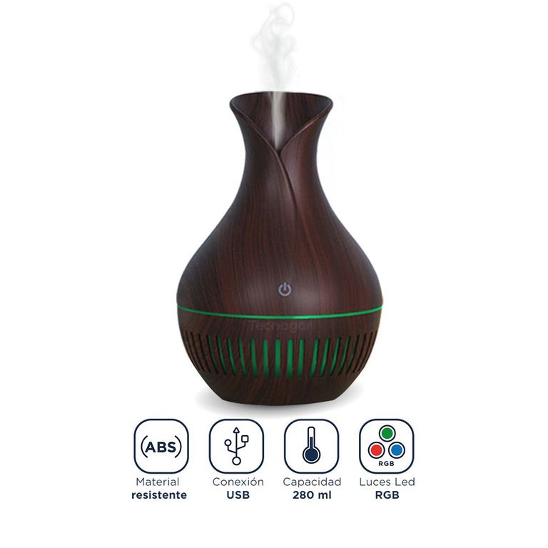 Humidificador Jarrita Difusor Aromaterapia con Luces Led RGB