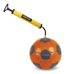 TRUPER - Combo Inflador portátil con pelota de futbol profesional