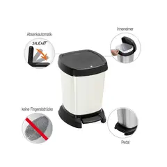 DISA SOLUCIONES ECOEFICIENTES - PAPELERA PEDAL 6 LITROS