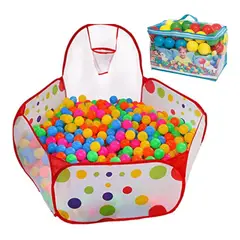 GENERICO - Piscina de pelotas con Aro 100 Pelotas Multicolor