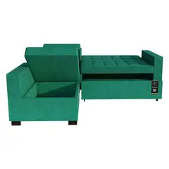 BARAKA HOME - Sofá Cama Multifuncional Kavala 3 Cuerpos - Jade