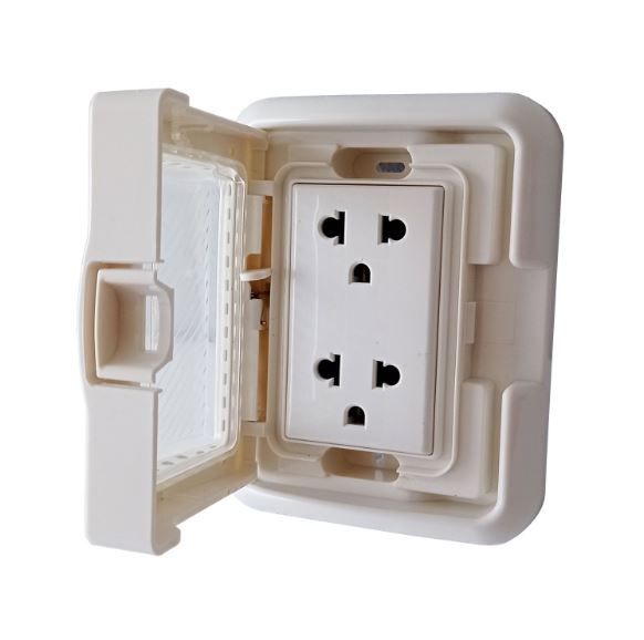 Tomacorriente Idrobox Dado Toma Doble BMWP138TRWH