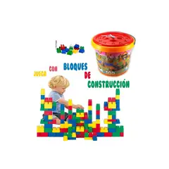 GENERICO - Balde de Bloques de Construcción 100 piezas