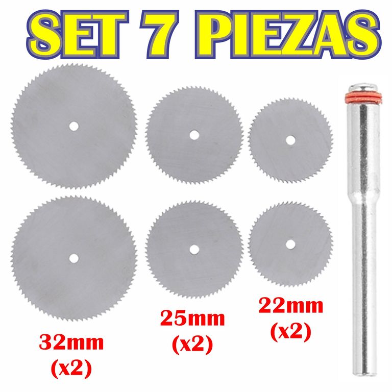 Set 6 Discos Aserrados Para Dremel, Taladro Y Otros