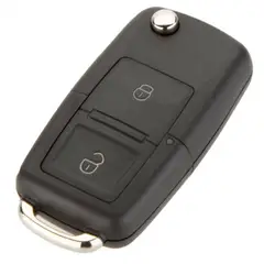 GENERICO - Carcasa Flip 2 Botones Para Volkswagen VW Control Remoto