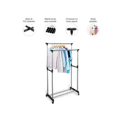 GENERICO - Perchero Colgador Organizador Estante Ropa 3 Niveles