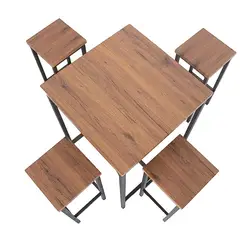 VENTITAS HOME - Mesa Bar + 4 Sillas Liana Bellota