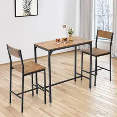 VENTITAS HOME - Mesa Bar + 2 Sillas Paola Caramelo