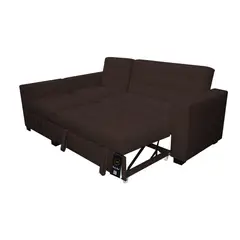 BARAKA HOME - Sofá Cama Multifuncional Kavala 3 Cuerpos - Chocolate