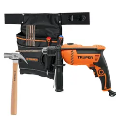 TRUPER - TALADRO PERCUTOR 600W 1/2" + KIT 10 PIEZAS