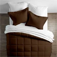 GENERICO - Plumón King Algodón Perú Pima con fundas de almohada Marrón