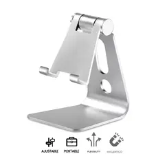 S&T - Soporte Para Celular Corporativos ST for Business Aluminio HS218 Silver -Tablet