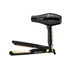 Babyliss Pro - Combo De Plancha Y Secadora BaBylissPRO Gold Black
