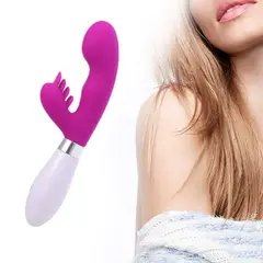 GENERICO - Consolador Dildo de 10Vibraciones con Estimulador Punto G