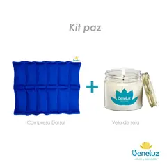 GENERICO - Kit Paz - Compresa Dorsal Azulino y Vela Aromática
