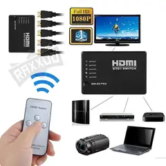 GENERICO - Switch splitter hdmi 5 en 1 hub para hd 3dtv bluray ps4 deco pc