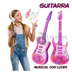 GENERICO - Guitarra Eléctrica Juguete Educativo Didáctico Musical para Niña color Rosado